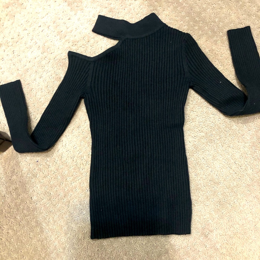 Cold shoulder sweater